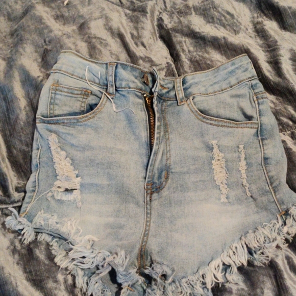 SHEIN Pants - SHEIN high waisted denim shorts size XS 2